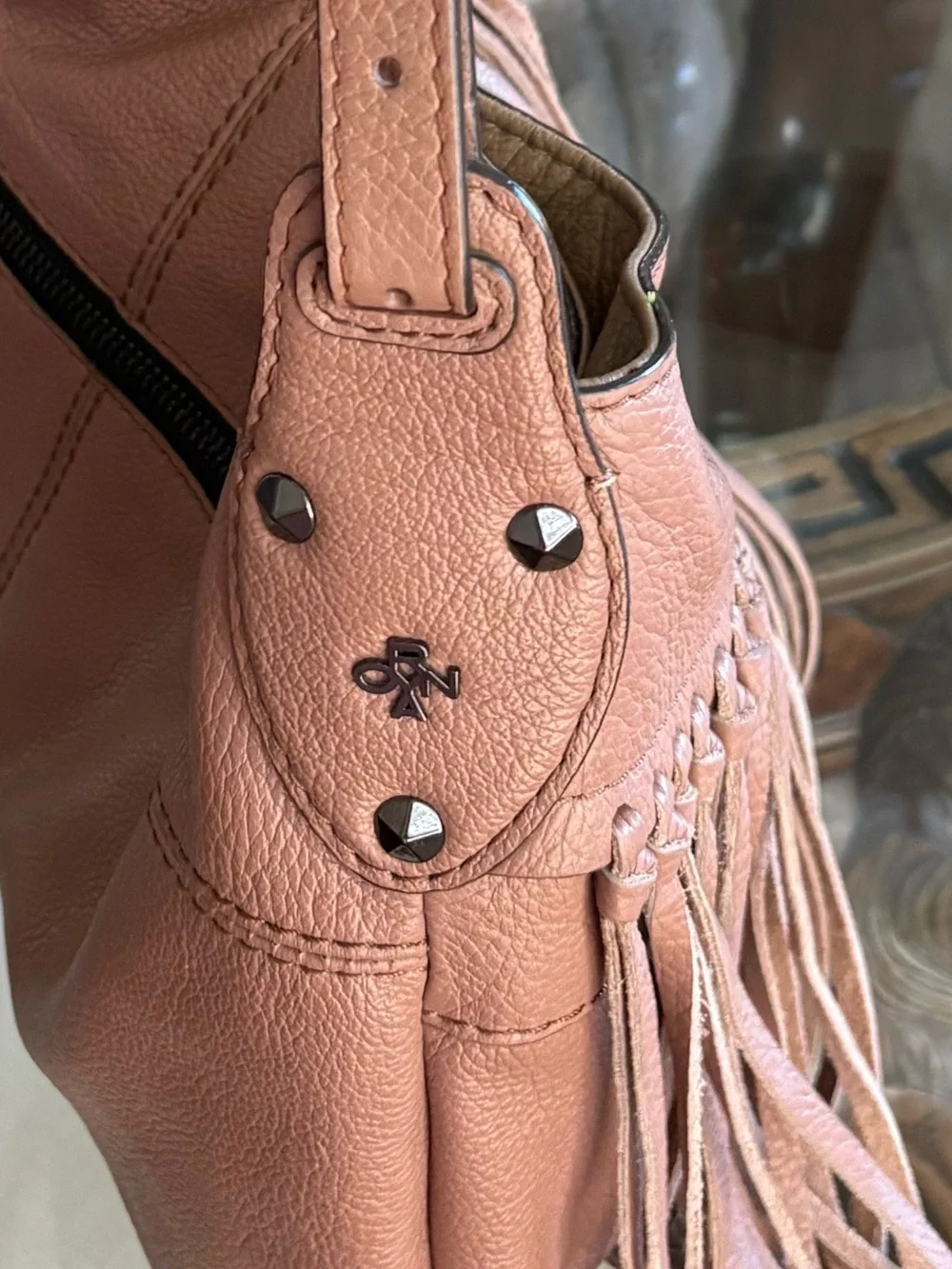 🤍🤍ORYANY JOSIE BLUSH HOBO FRINGE LEATHER SHOULDER BAG!🤍🤍